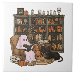 Leitura Fantasma Livro Amante de Gatos Halloween 