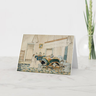 Leitura para Mulher - Cartão de Nota de Vazio Toda