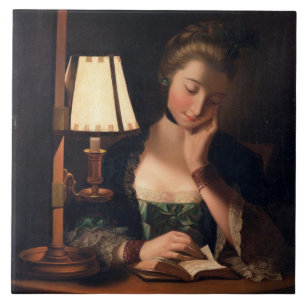 Leitura por uma máscara do Papel-sino, 1766 da