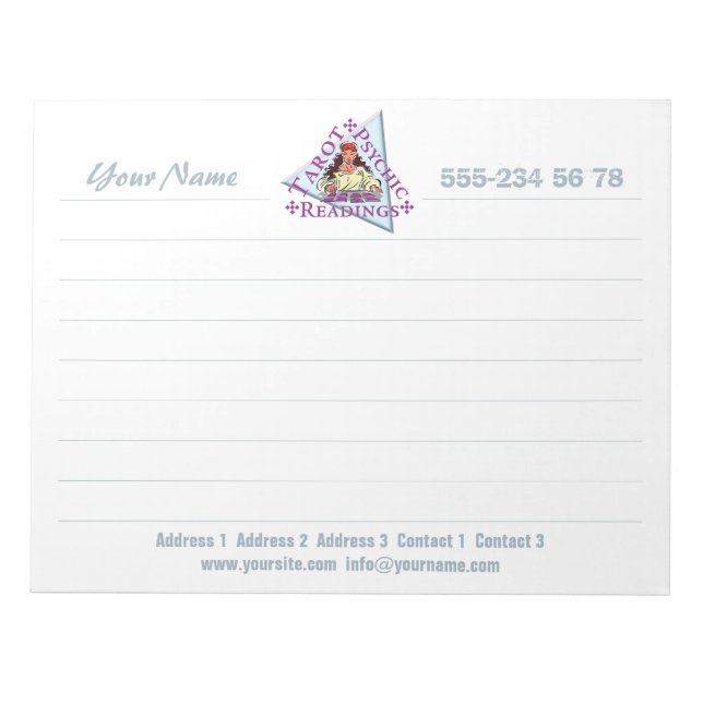 Leitura Tarot - Bloco de Notas (Frente)