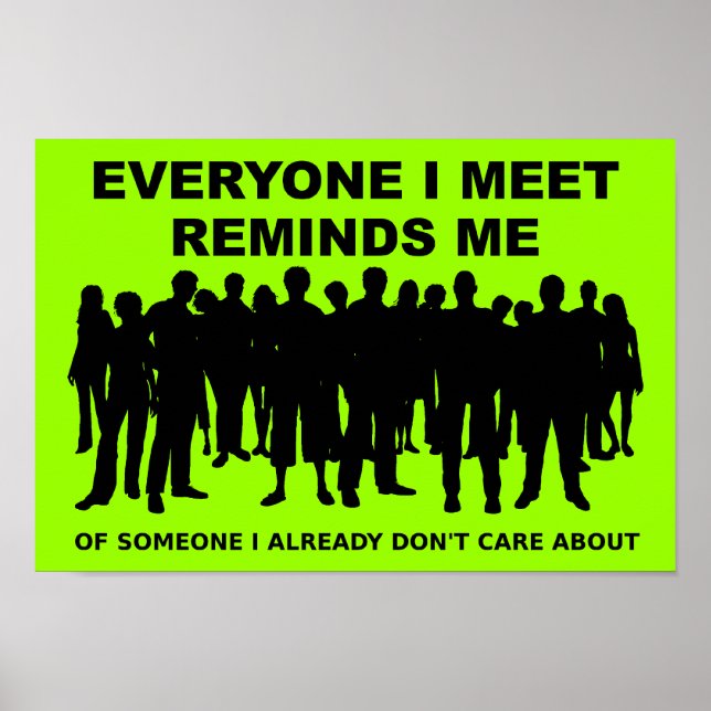 Lembra-me que não me importo com o Poster (Frente)