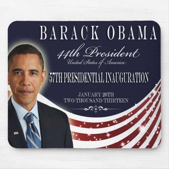 Lembrança 2013 da inauguração de Obama Mousepad (Frente)