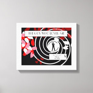 Lembrança do casamento das canvas do espião