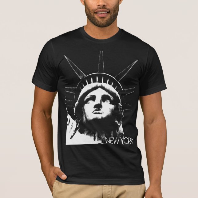 Lembrança legal da camisa do t-shirt NY da estátua (Frente)