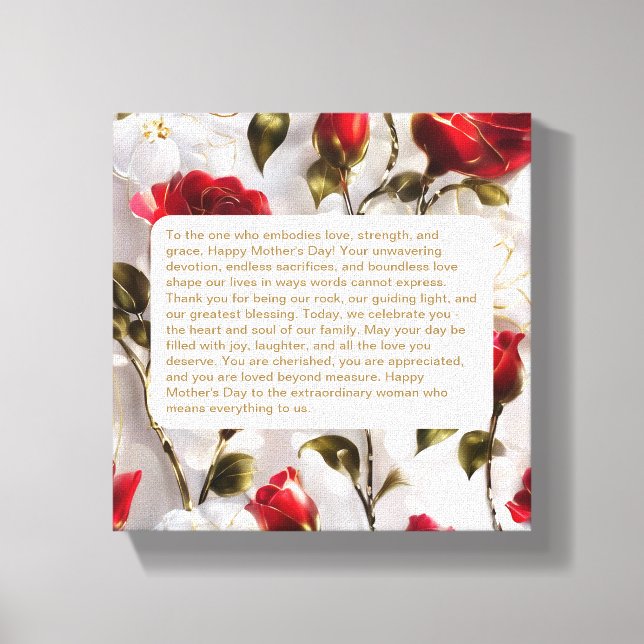 Lembrança Para a Mamãe Canvas Premium Envolvido (B (Frente)