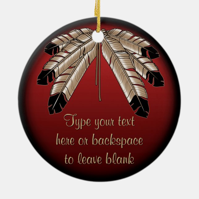 Lembrança personalizada ornamento das nações de (Traseira)