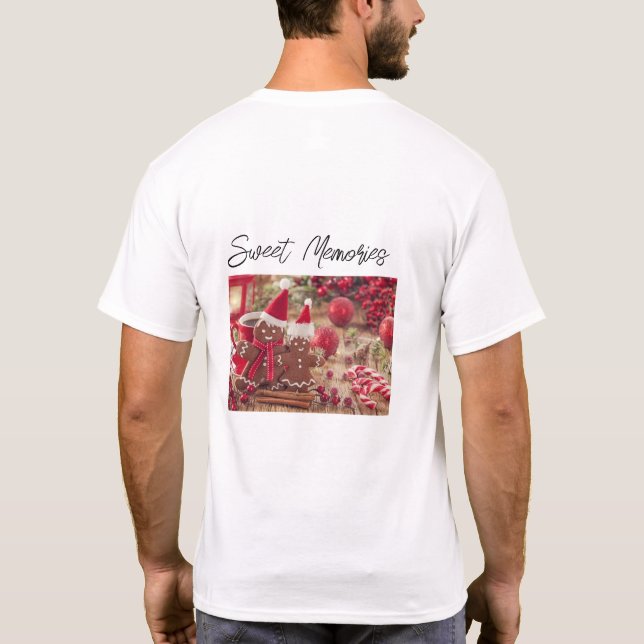"Lembranças bonitas de Natal - Camiseta Básica da  (Verso)
