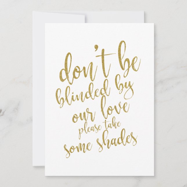 Lembrancinhas de óculos de sol para casamento sina (Frente)