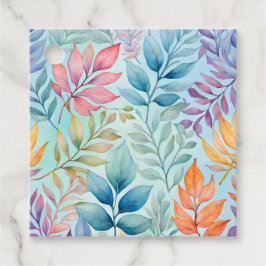 Lembrancinhas Etiquetas Coloridas para Presente de Arte Botânica