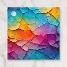 Lembrancinhas Etiquetas Coloridas para Presente de Papel Crackle