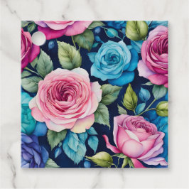 Lembrancinhas Etiquetas de Arte para Flores de Algodão Coloridas