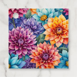 Lembrancinhas Etiquetas de Arte para Flores de Algodão Coloridas