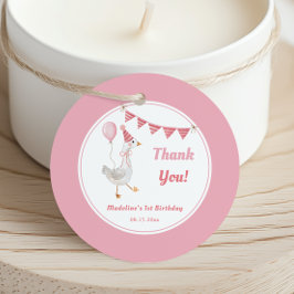 Lembrancinhas Etiquetas de Favor de Aniversário para Garota Rosa