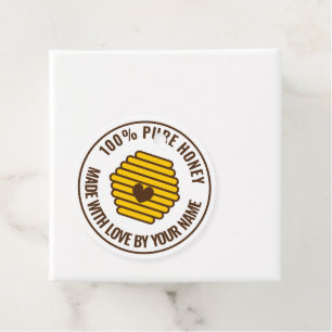 Lembrancinhas Etiquetas de logotipo de favo de mel para apiculto
