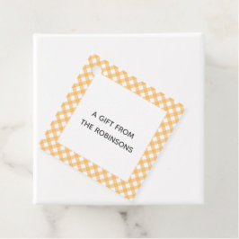 Lembrancinhas Etiquetas de presentes Gingham para aniversários
