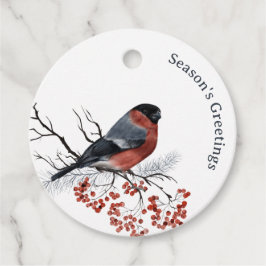Lembrancinhas Etiquetas de presentes para as aves do inverno de