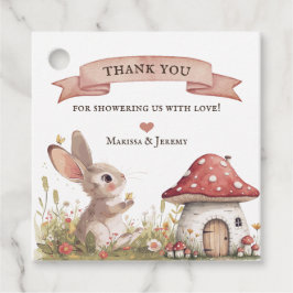 Lembrancinhas Etiquetas para o Chá de fraldas Rustic Bunny