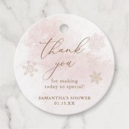 Lembrancinhas Etiquetas para o Chá de inverno | Pink Winter Wond