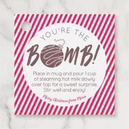 Lembrancinhas Etiquetas para presentes da bomba de chocolate que