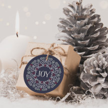 Folk Art Joy | Etiquetas para presentes de férias