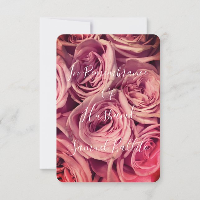 Lembrando Marido no Aniversário da Morte Floral (Frente)