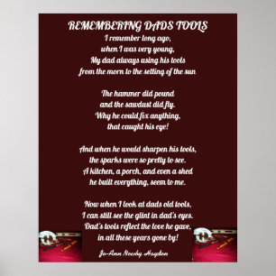LEMBRAR FERRAMENTAS DE PAIS POEM poster