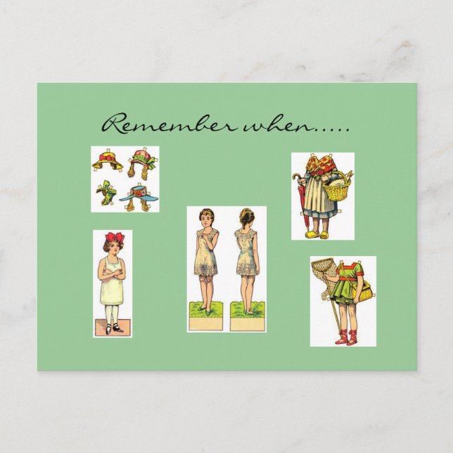 Lembrar quando os cartões postais Vintage (Frente)