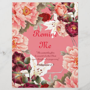 Lembre-me papel personalizado poema