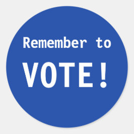 Lembre-se de votar! Adesivos