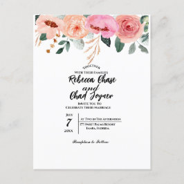 Lembre-se do Convite de Casamento Flor