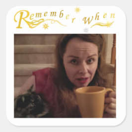 Lembre-se quando o adesivo quadrado redondo