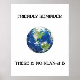 Lembrete amigável sem plano por poster terrestre