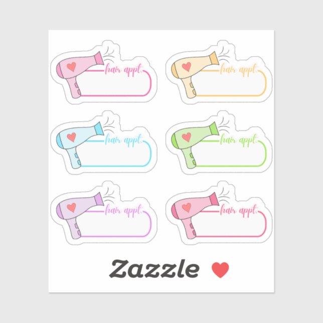 Lembrete de Compromisso de Cabelo Etiqueta em Bran (Folha)