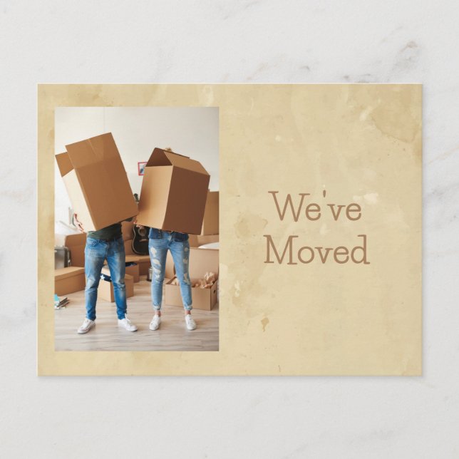 Lembrete de novo endereço divertido, cartão postal (Frente)