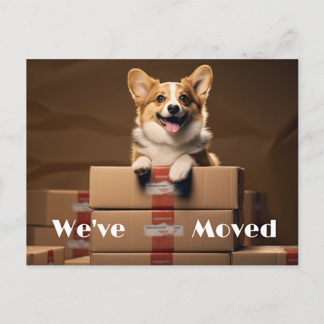 Lembrete de Novo Endereço Divertido, Cartão Postal (Frente)