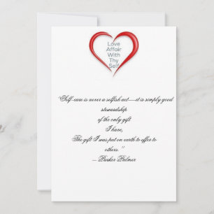 Lembrete do cartão do auto do amor