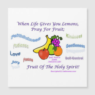 Lembrete doce das Frutas do Espírito Santo