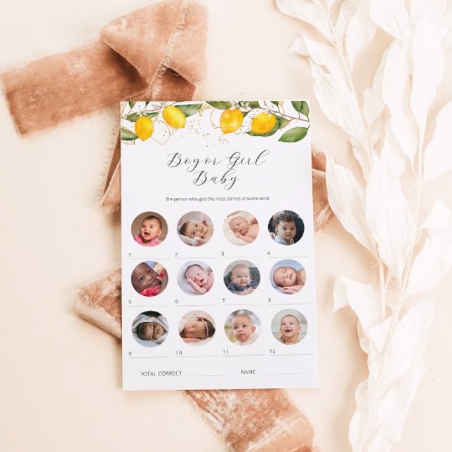 Lemon Boy ou Girl Chá de fraldas Game (Criador carregado)