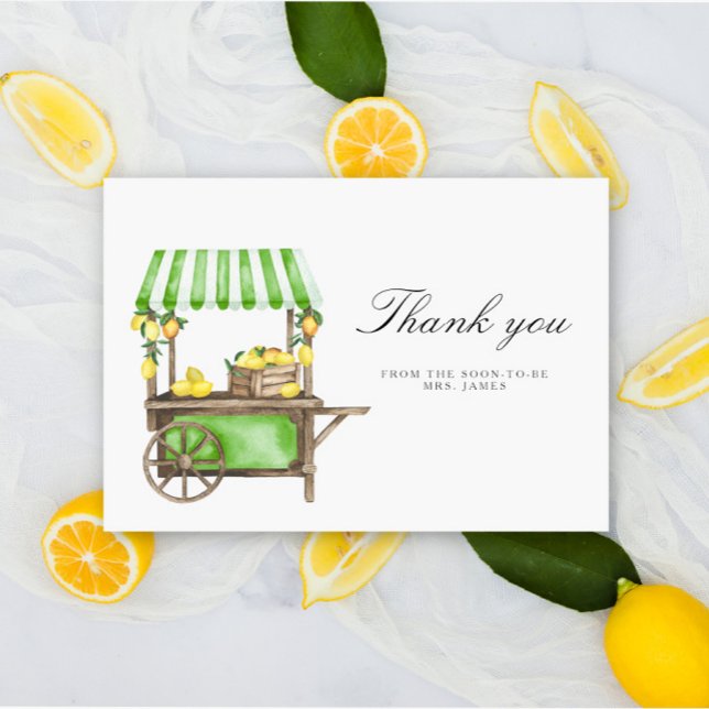 Lemon Citrus - cartão de agradecimento para chá de (Criador carregado)