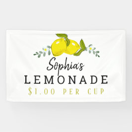 Lemon Citrus Floral Lemonade Stand Kids White