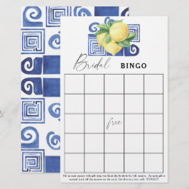 Lemon Citrus - Jogo de bingo para chá de noiva