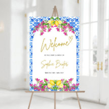 Lemon e Positano azulejo bem-vindos ao conselho Am