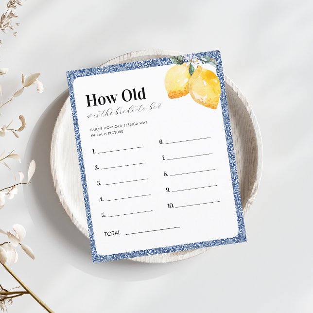 Lemon Floral Italiano Quão Velho Era O Jogo Da Noi (Criador carregado)