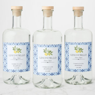 Lemon Floral Limoncello Wedle Blue Azulejo Italian