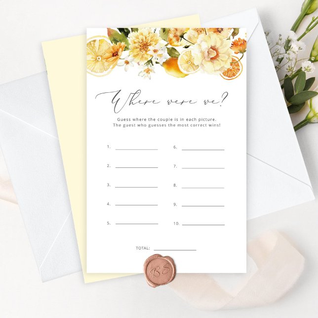 Lemon floral Onde estávamos no jogo do chá de pane (Criador carregado)