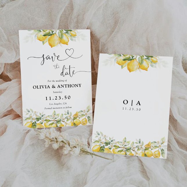 Lemon Green Citrus Salve O Cartão De Data (Criador carregado)