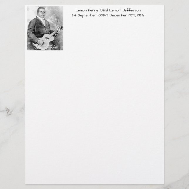 Lemon Henry Blind limon jefferson 1926 (Frente)