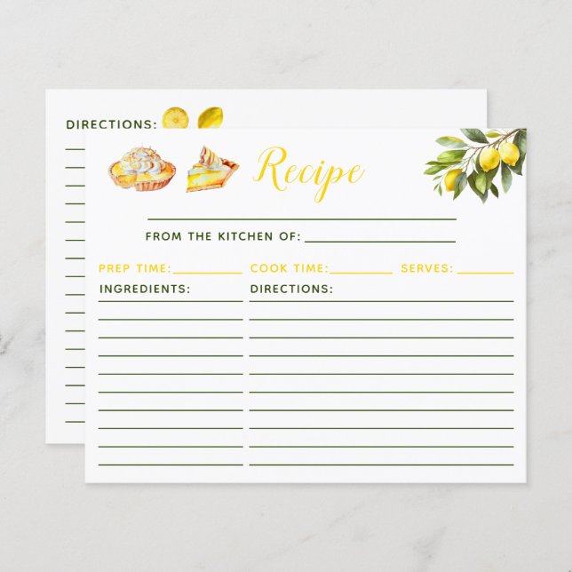 Lemon Pie Recipe (Frente/Verso)