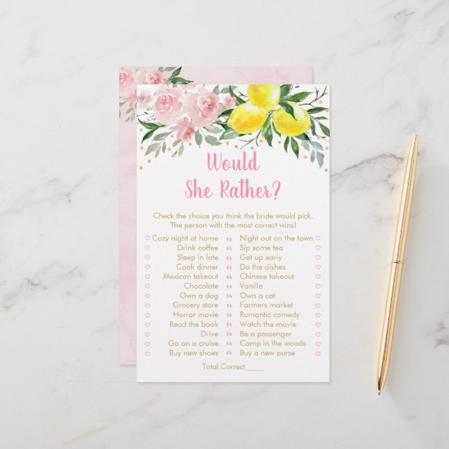 Lemon Pink Floral Ela Preferencialmente Jogo De Br (Frente/Verso In Situ)