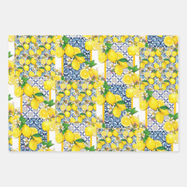 Lemon Português Azulejo Mediterrâneo Santorini